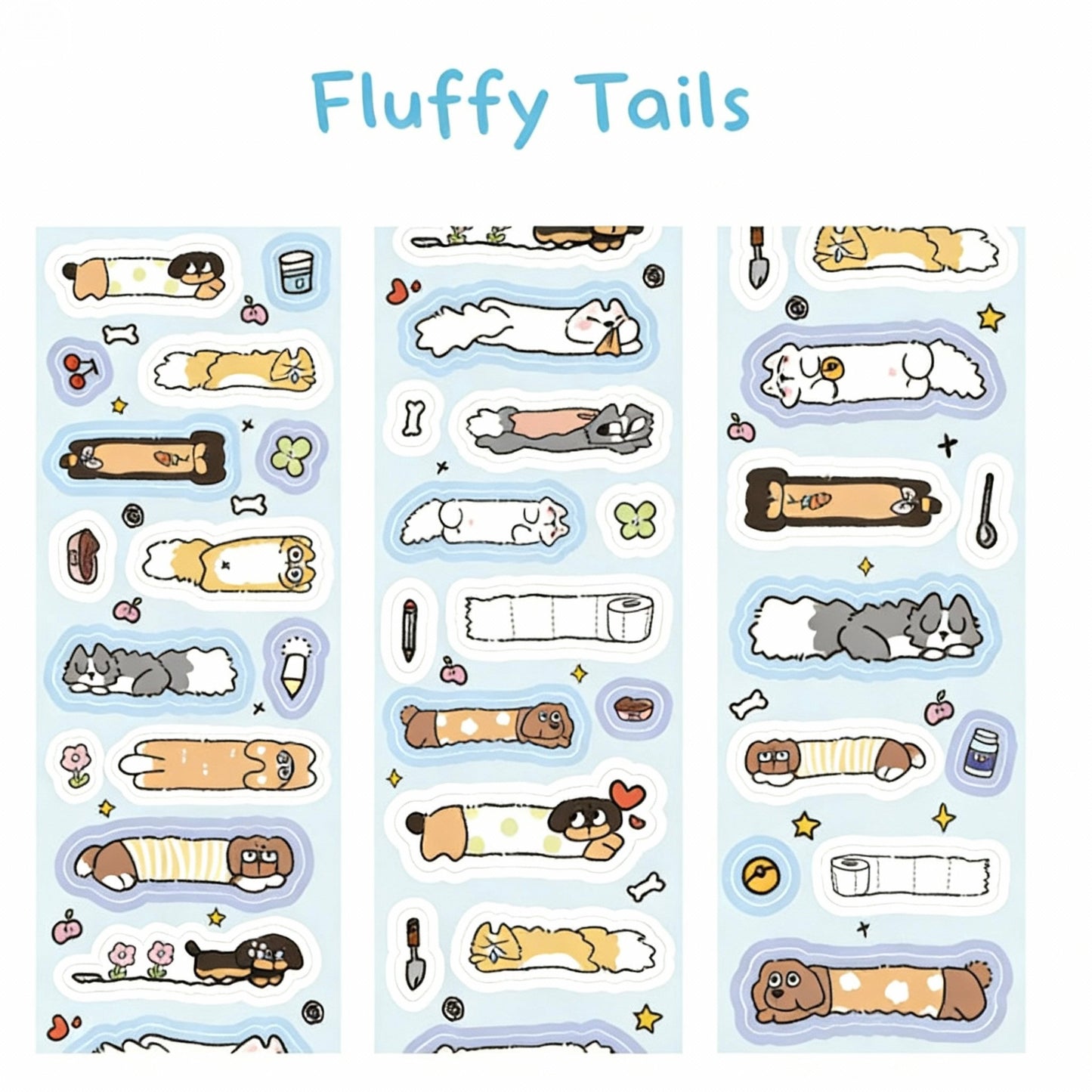 Pre-Die-Cut Wide Masking Tape - Puppy Days Collection