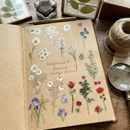 6 Sheets Sticker Set - Korean-style Botanical Floral