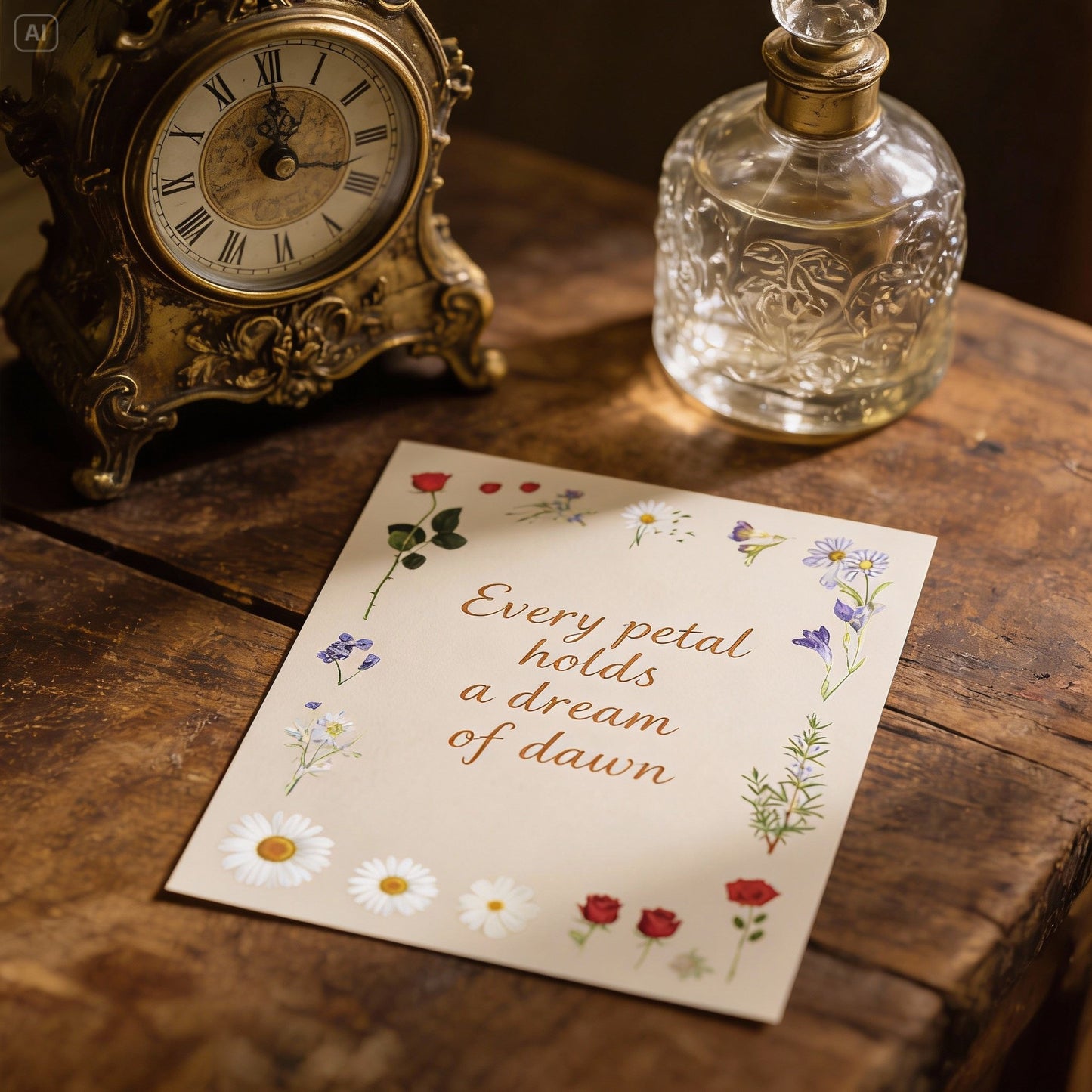 6 Sheets Sticker Set - Korean-style Botanical Floral