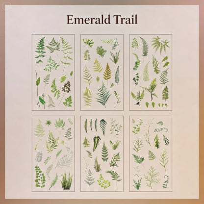 6 Sheets Sticker Set - Korean-style Botanical Floral