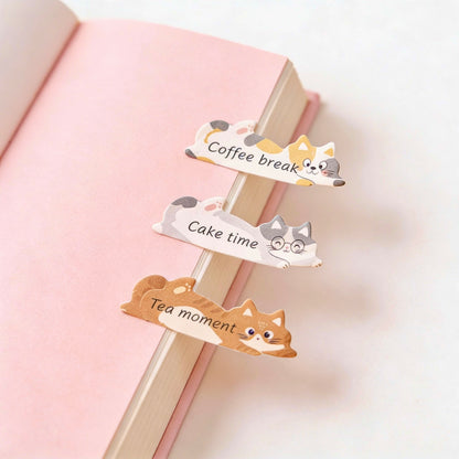 Kawaii Kitty Index Tabs and Sticky Notes Set
