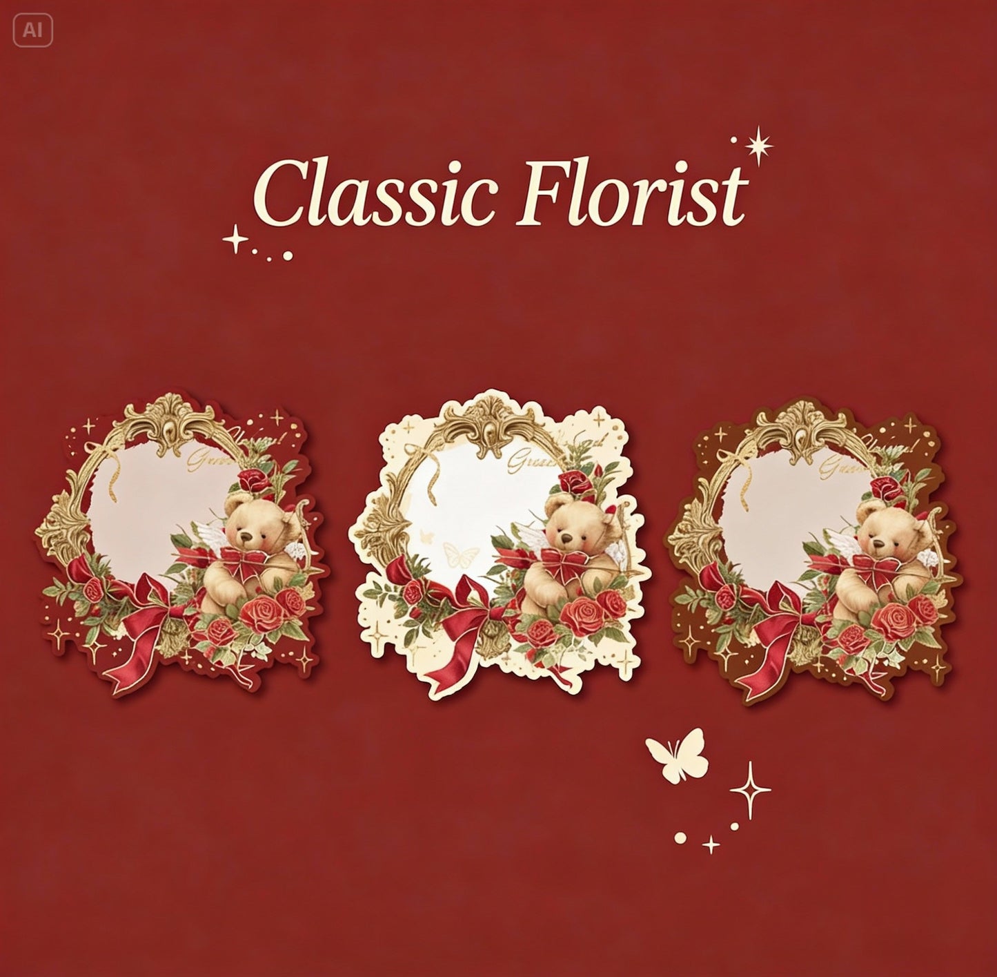 Trio Memo Pad Set - Bear's Blossom Chest