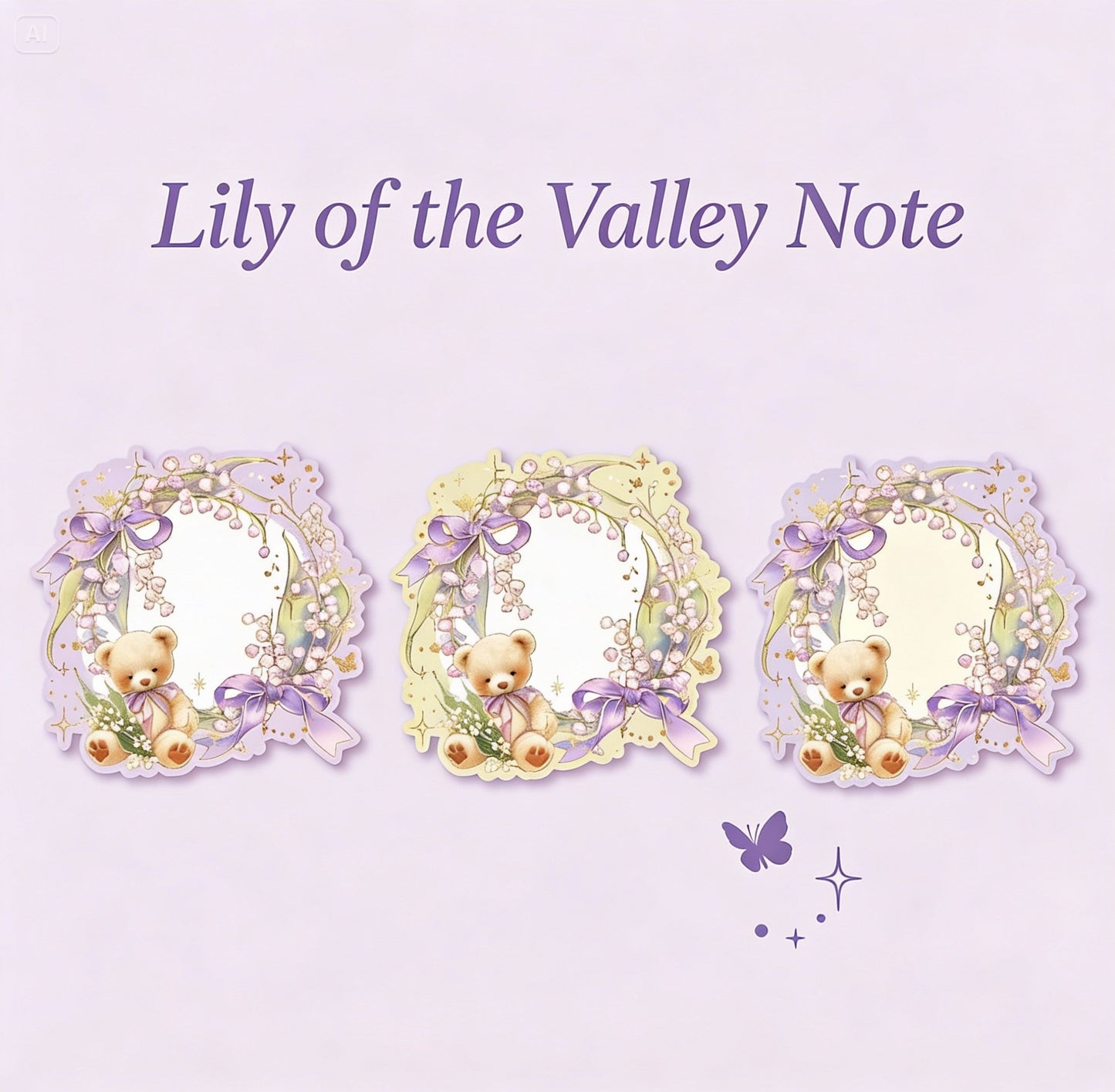 Trio Memo Pad Set - Bear's Blossom Chest