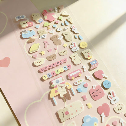 K-Style Sparkle Sticker Collection - Tiny Shimmer Cuddlers