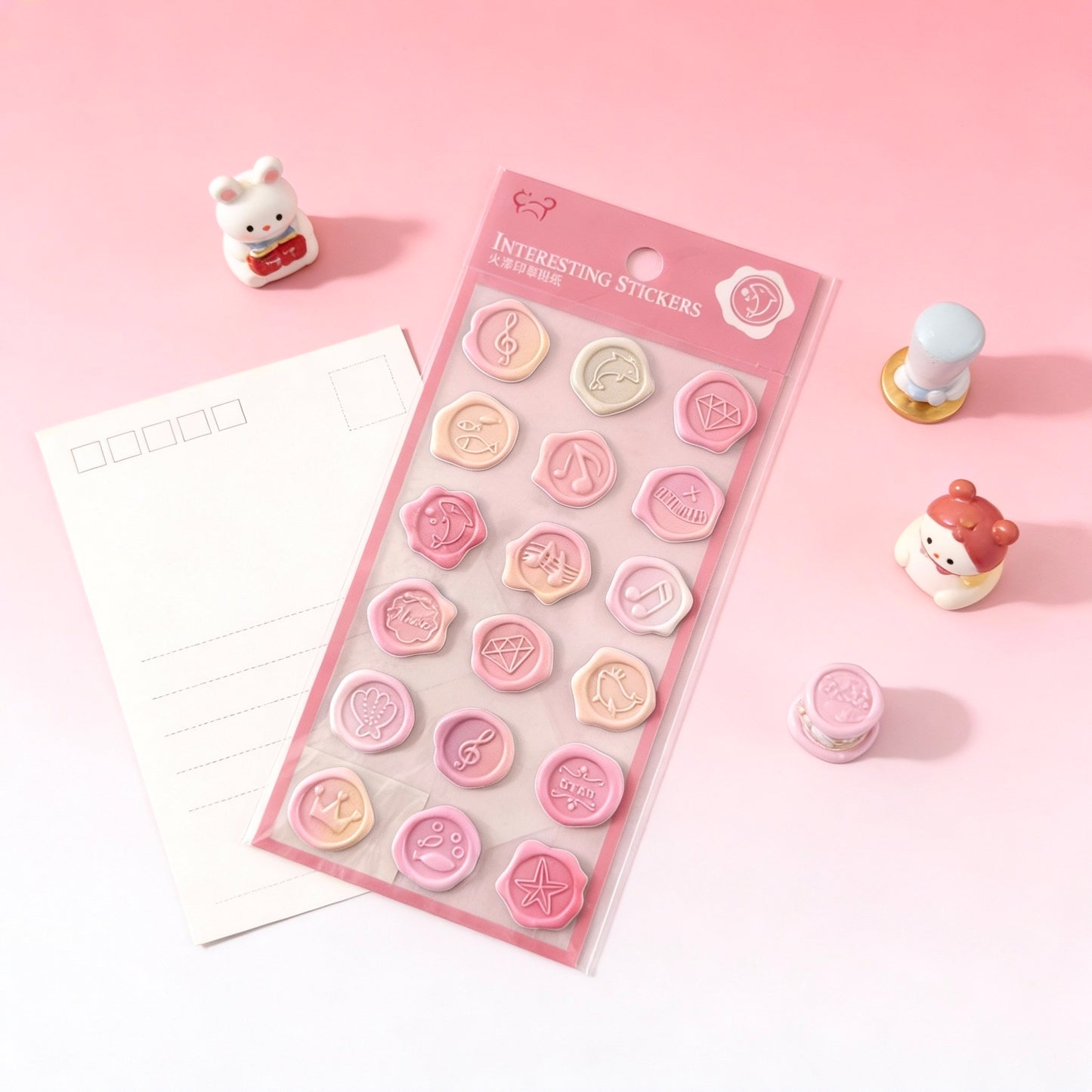 3D Puffy Stickers | Timeless Pearl Wax Seals