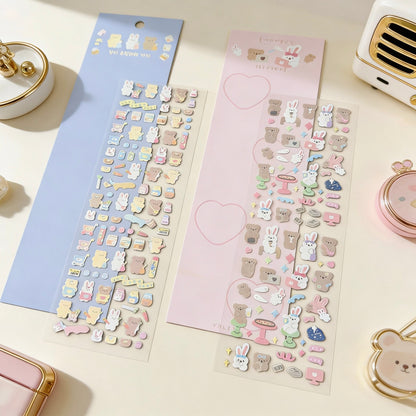 K-Style Sparkle Sticker Collection - Tiny Shimmer Cuddlers