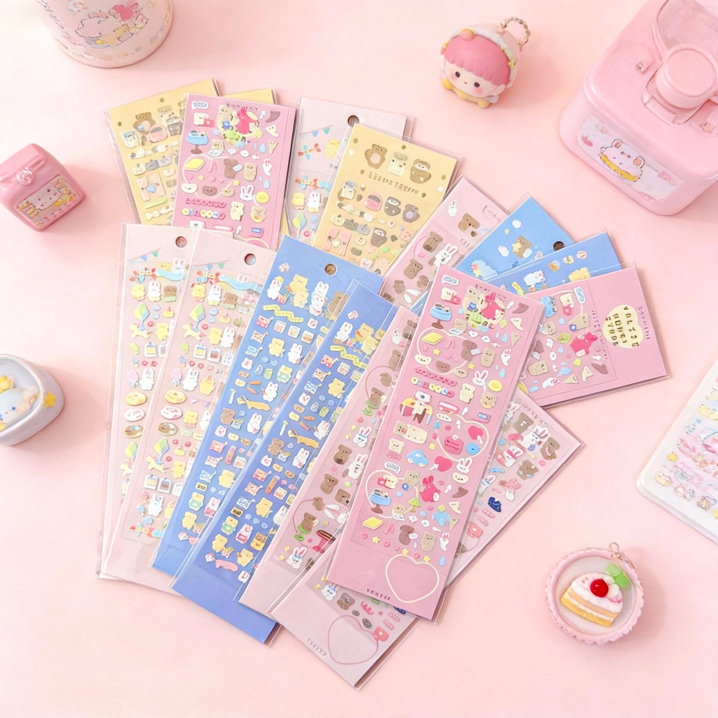 K-Style Sparkle Sticker Collection - Tiny Shimmer Cuddlers