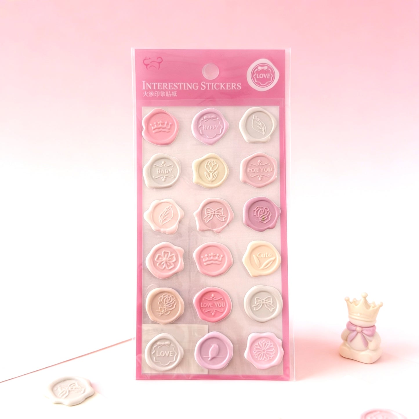3D Puffy Stickers | Timeless Pearl Wax Seals