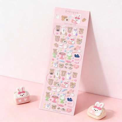 K-Style Sparkle Sticker Collection - Tiny Shimmer Cuddlers