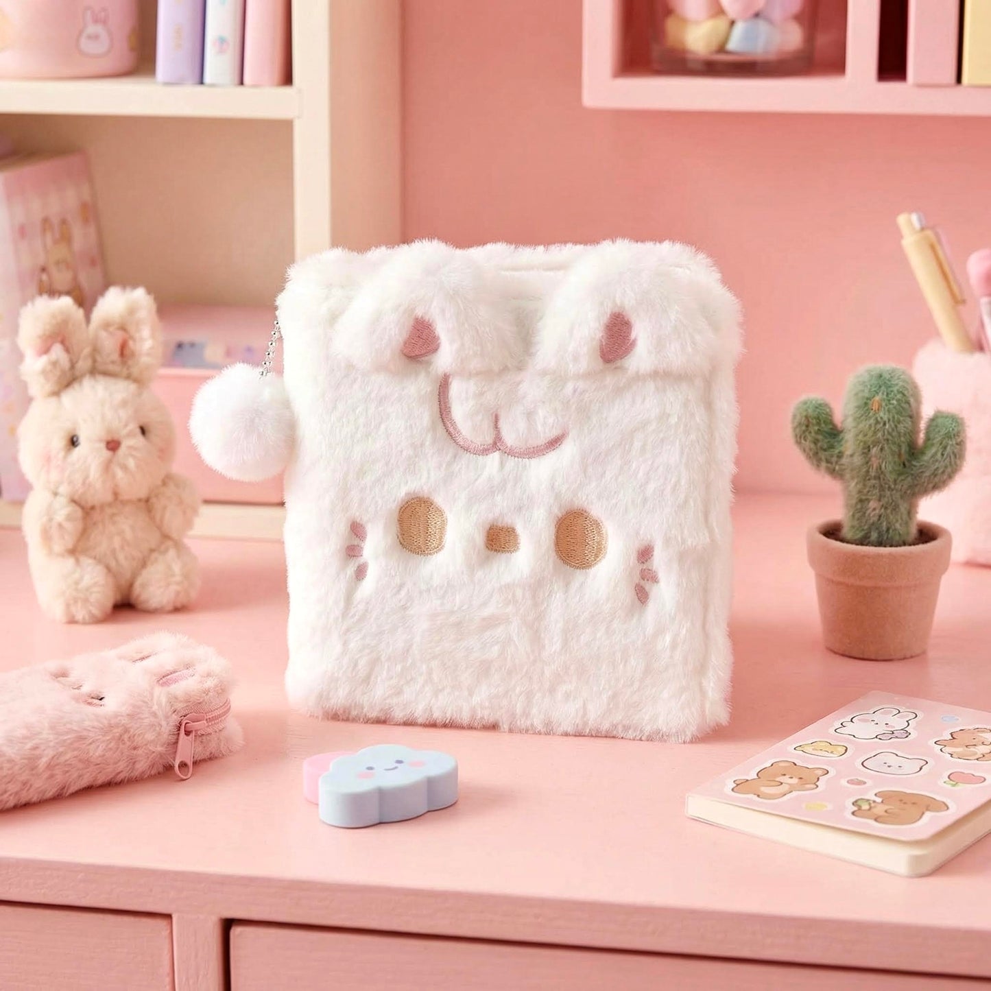 Fluffy Huggy Plush Journal Book | Medium/Large Sized
