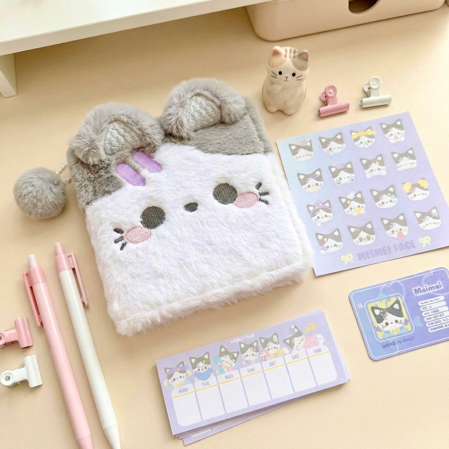 Fluffy Huggy Plush Journal Book | Medium/Large Sized