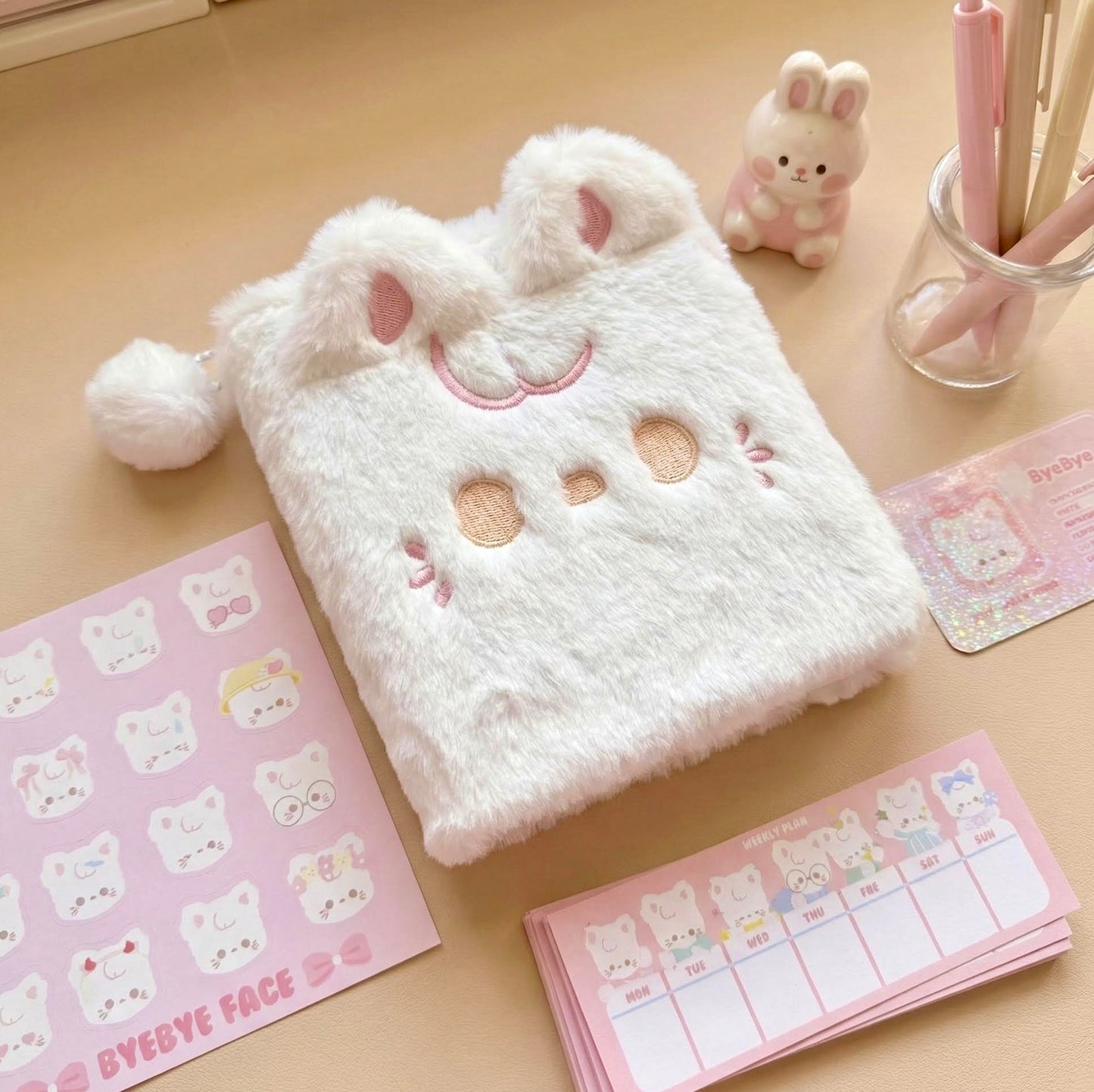 Fluffy Huggy Plush Journal Book | Medium/Large Sized