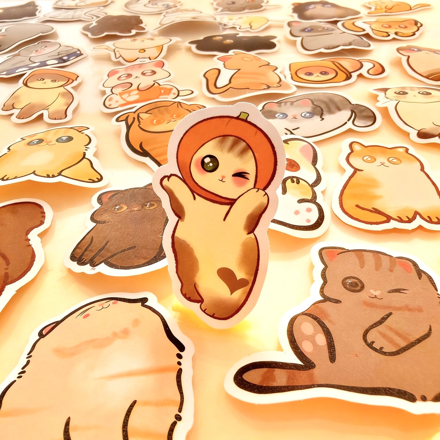 100 Pcs Individual Stickers |  Kitty-Cat Collection