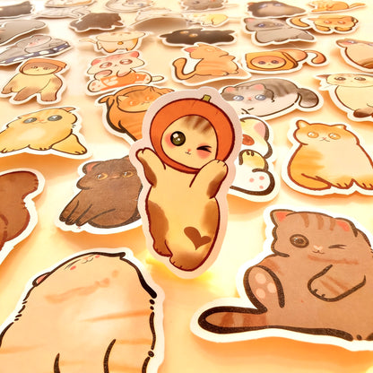 100 Pcs Individual Stickers |  Kitty-Cat Collection