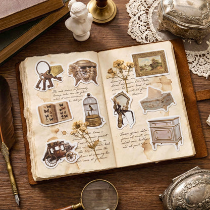100 Pcs Individual Stickers |  Vintage Royal Treasures