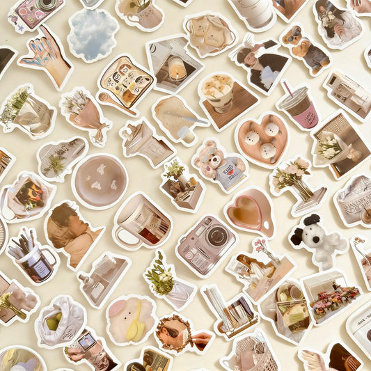 100 Pcs Individual Stickers | Refined Ivory Miniature