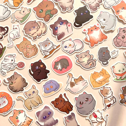 100 Pcs Individual Stickers |  Kitty-Cat Collection