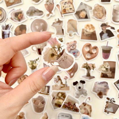 100 Pcs Individual Stickers | Refined Ivory Miniature