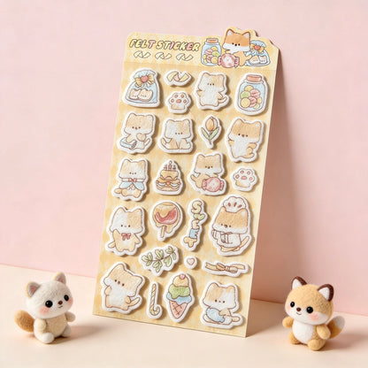 3D Felt Stickers| Fun Felt Critter Sweets