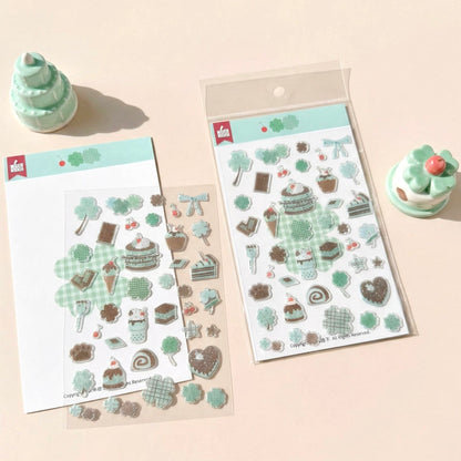 3D Glass-like Epoxy Stickers | Tasty and Lucky Mint Chocolate