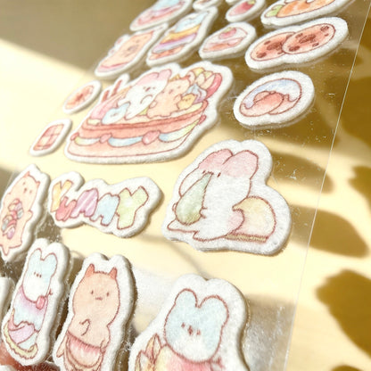 3D Felt Stickers| Fun Felt Critter Sweets