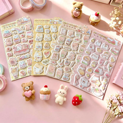 3D Felt Stickers| Fun Felt Critter Sweets