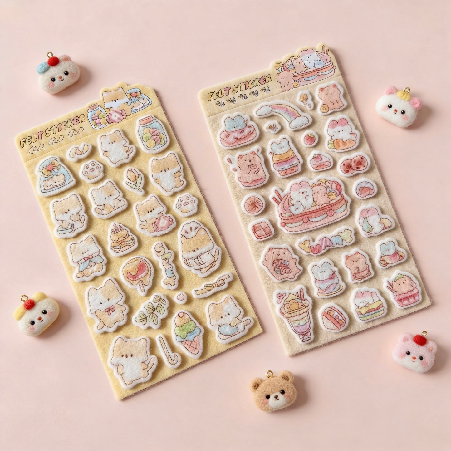3D Felt Stickers| Fun Felt Critter Sweets
