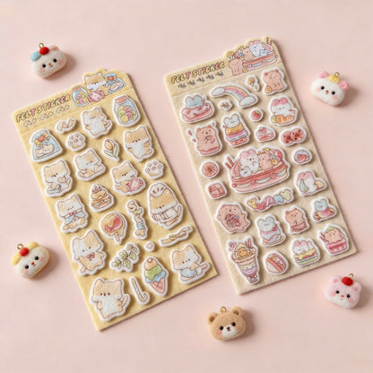 3D Felt Stickers| Fun Felt Critter Sweets