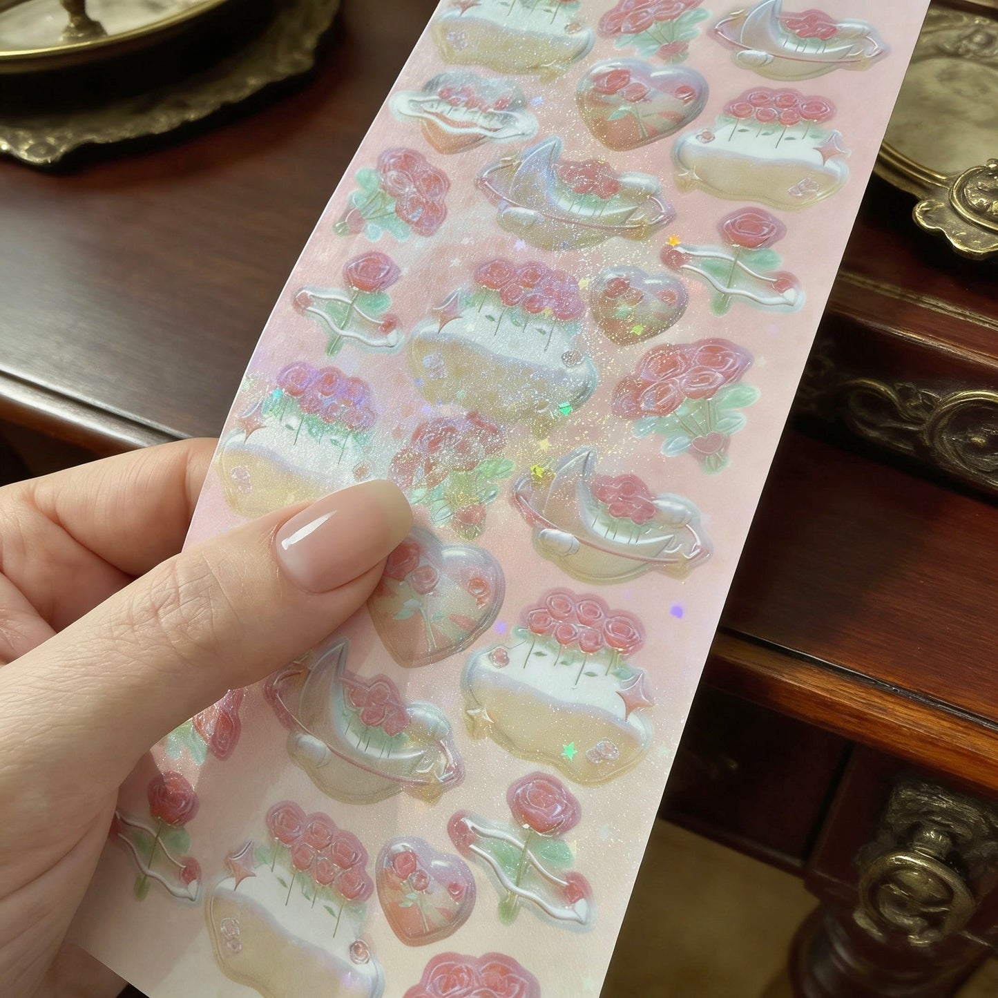 K-Style Sparkle Sticker Collection - Heavenly Rose