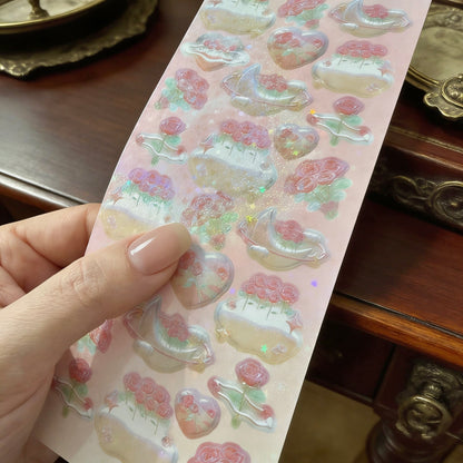 K-Style Sparkle Sticker Collection - Heavenly Rose