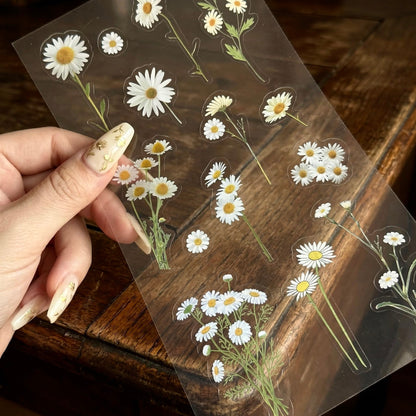 6 Sheets Sticker Set - Korean-style Botanical Floral