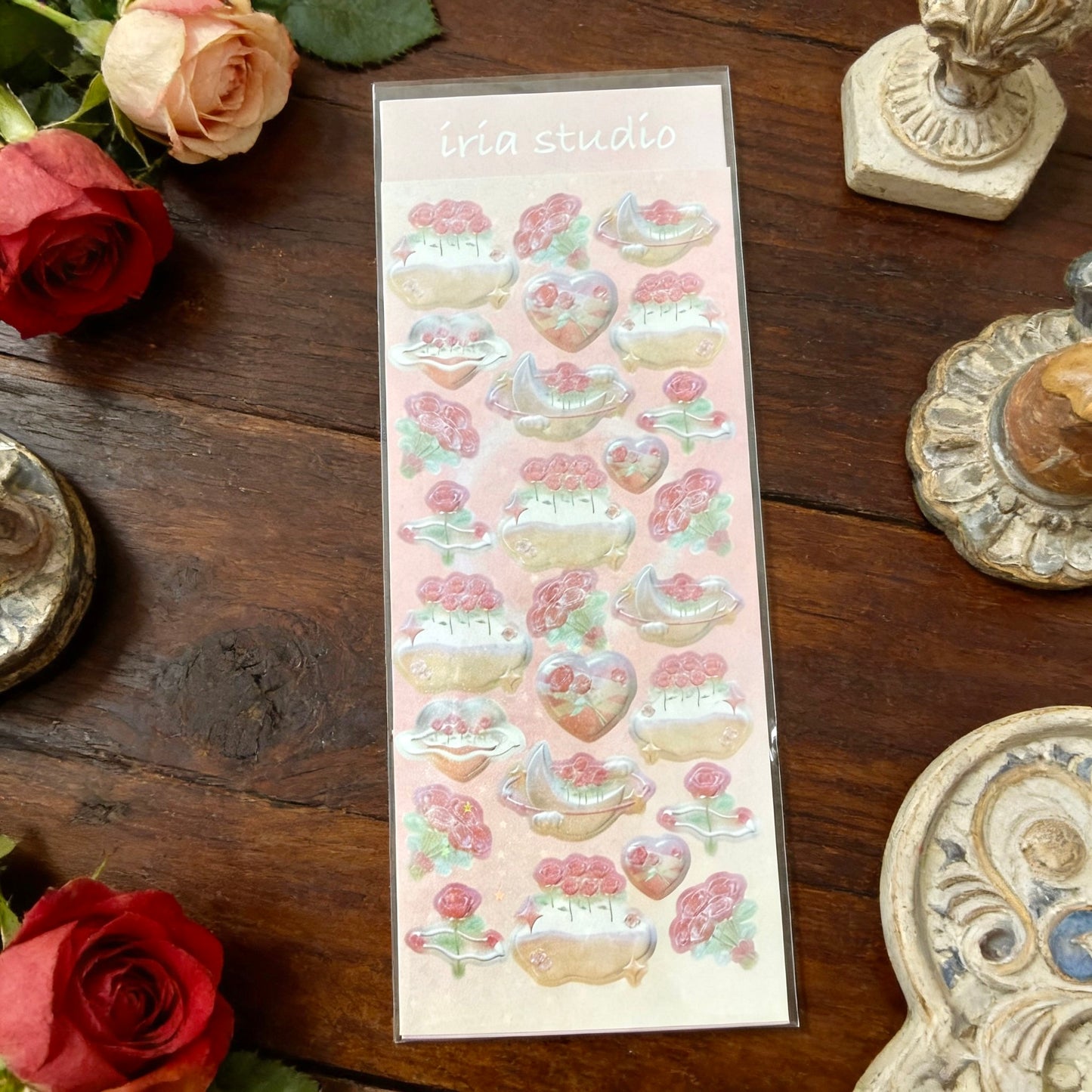 K-Style Sparkle Sticker Collection - Heavenly Rose