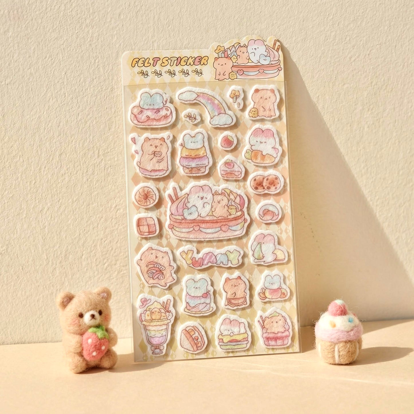 3D Felt Stickers| Fun Felt Critter Sweets