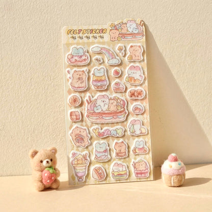 3D Felt Stickers| Fun Felt Critter Sweets