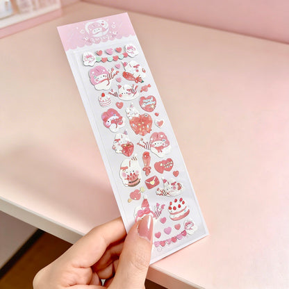 K-Style Sparkle Sticker Collection – Sparkling Love Bunny