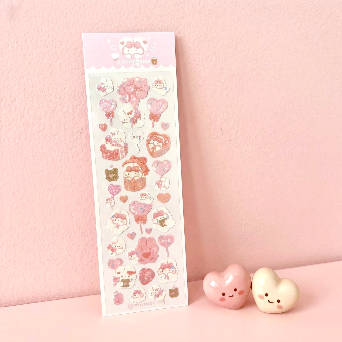 K-Style Sparkle Sticker Collection – Sparkling Love Bunny