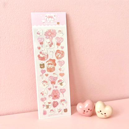 K-Style Sparkle Sticker Collection – Sparkling Love Bunny