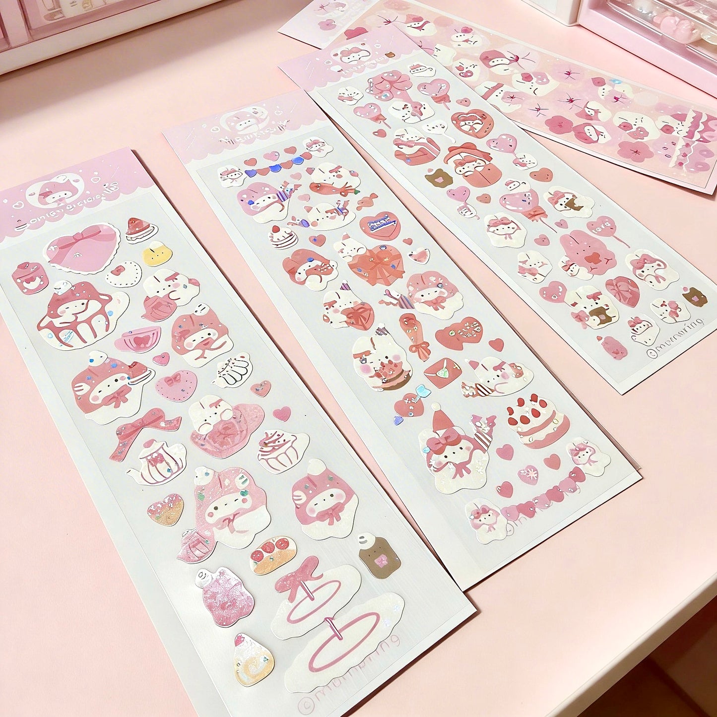 K-Style Sparkle Sticker Collection – Sparkling Love Bunny