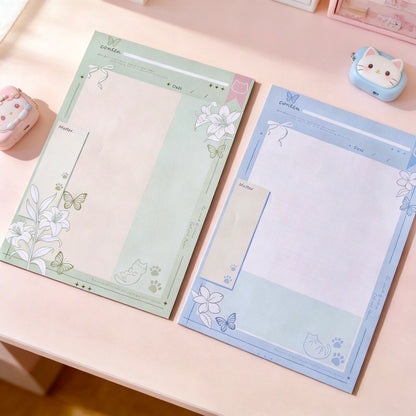 Notepads | Kawaii Meow & Blossom Collection | Extra Large-B5