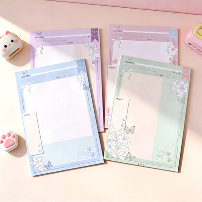 Notepads | Kawaii Meow & Blossom Collection | Extra Large-B5