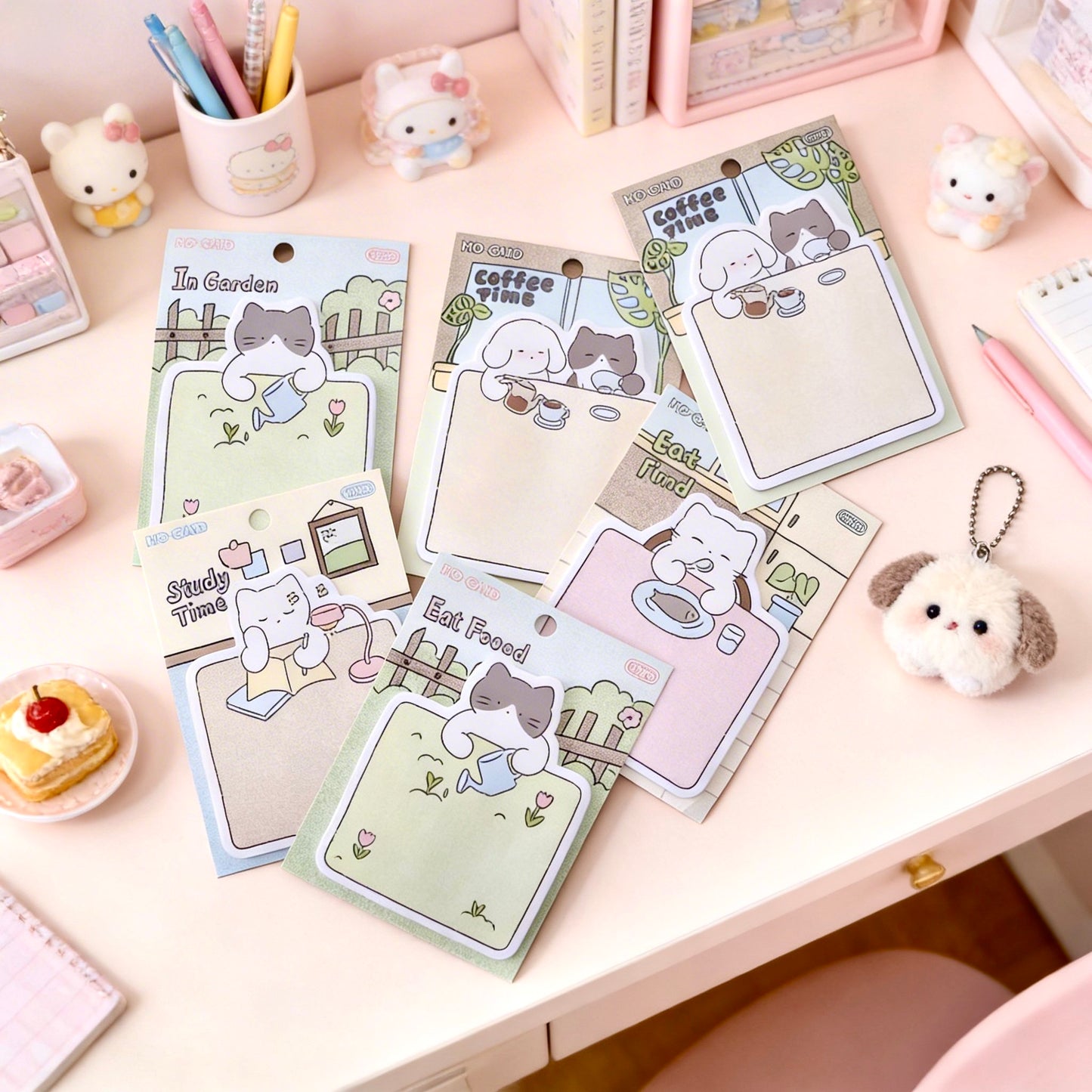 Kawaii Cat Life Sticky Notes