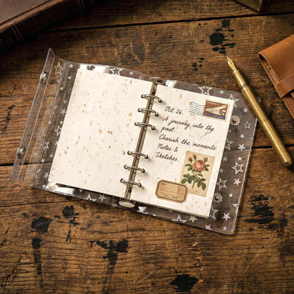 M5 & A6 | 5 Hole and 6 Hole Refill Sheets |  Coffee Ink Splash - Specialty Paper