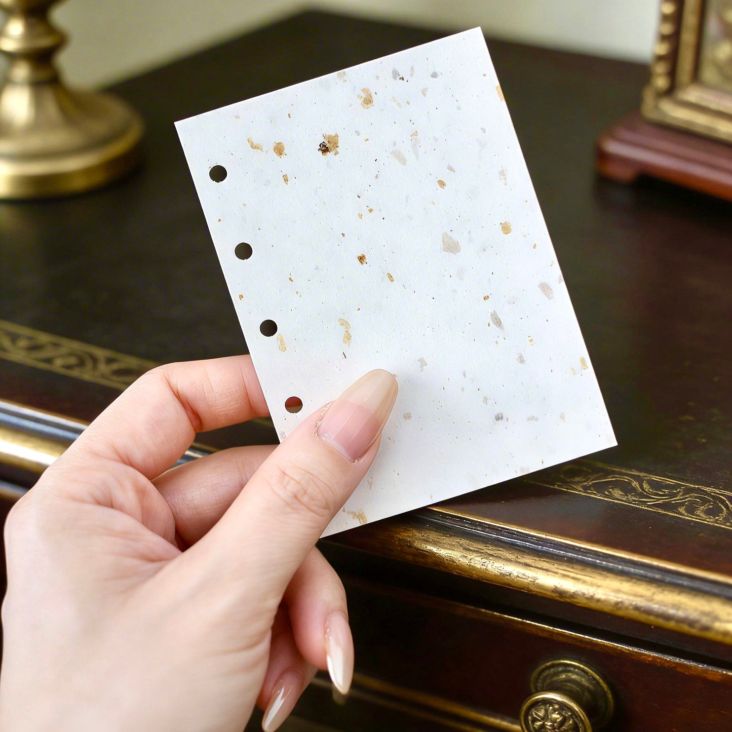 M5 & A6 | 5 Hole and 6 Hole Refill Sheets |  Coffee Ink Splash - Specialty Paper