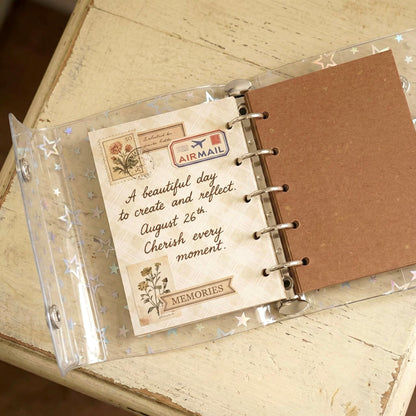 M5 & A6 | 5 Hole and 6 Hole Refill Sheets | Vintage Cappuccino - Specialty Mixed Paper