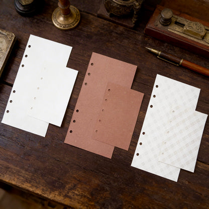 M5 & A6 | 5 Hole and 6 Hole Refill Sheets | Vintage Cappuccino - Specialty Mixed Paper
