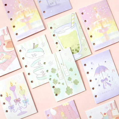 Pocket-Sized (M5) 5-Hole Refill Sheets | Gentle Summer Series
