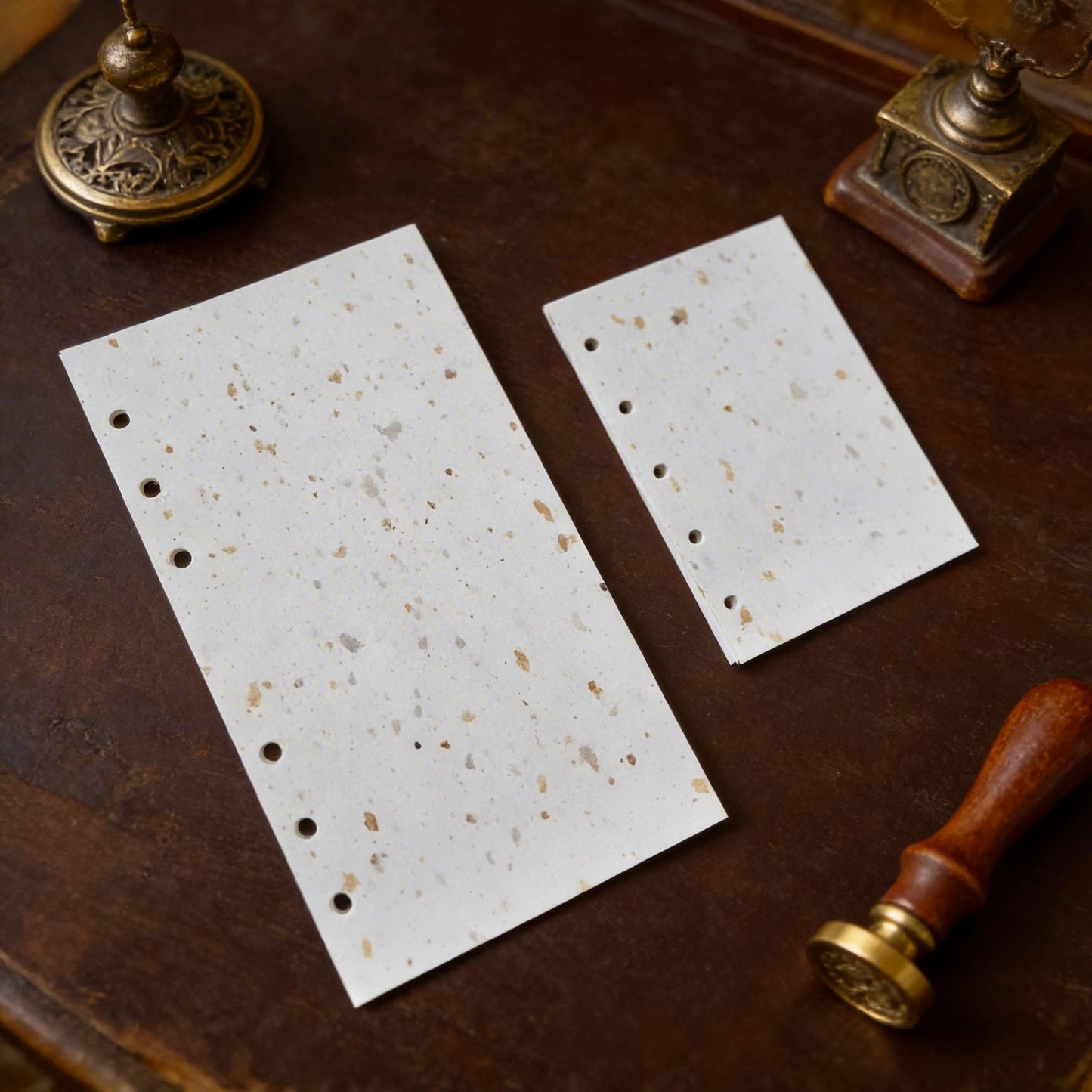 M5 & A6 | 5 Hole and 6 Hole Refill Sheets |  Coffee Ink Splash - Specialty Paper