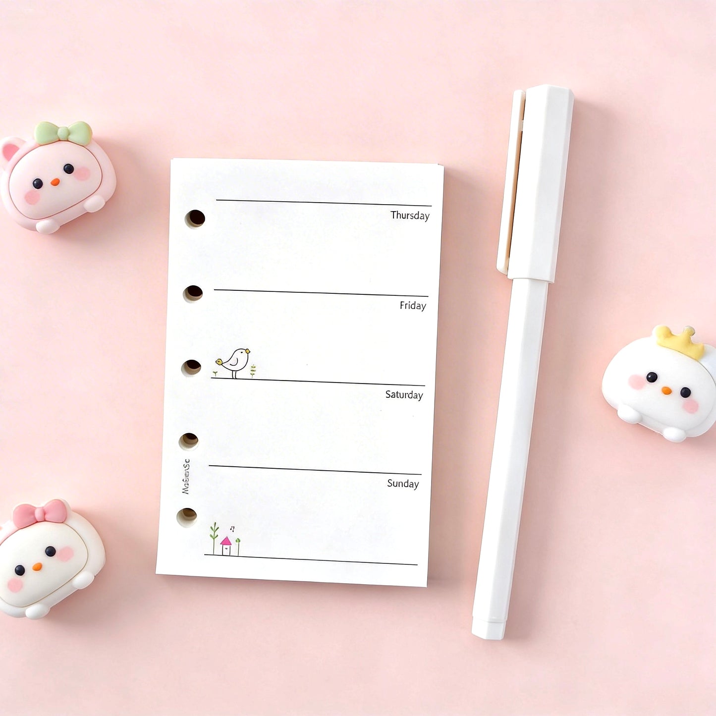 Pocket-Sized (M5) 5-Hole Refill Sheets | Weekly & Monthly Planner Essentials