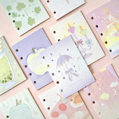 Pocket-Sized (M5) 5-Hole Refill Sheets | Gentle Summer Series