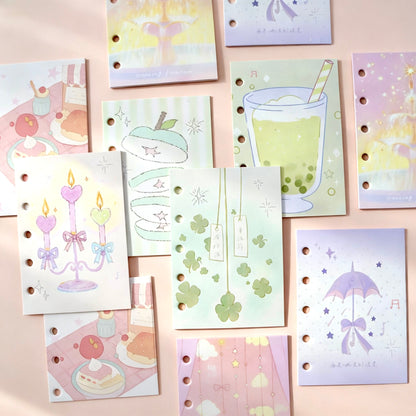 Pocket-Sized (M5) 5-Hole Refill Sheets | Gentle Summer Series